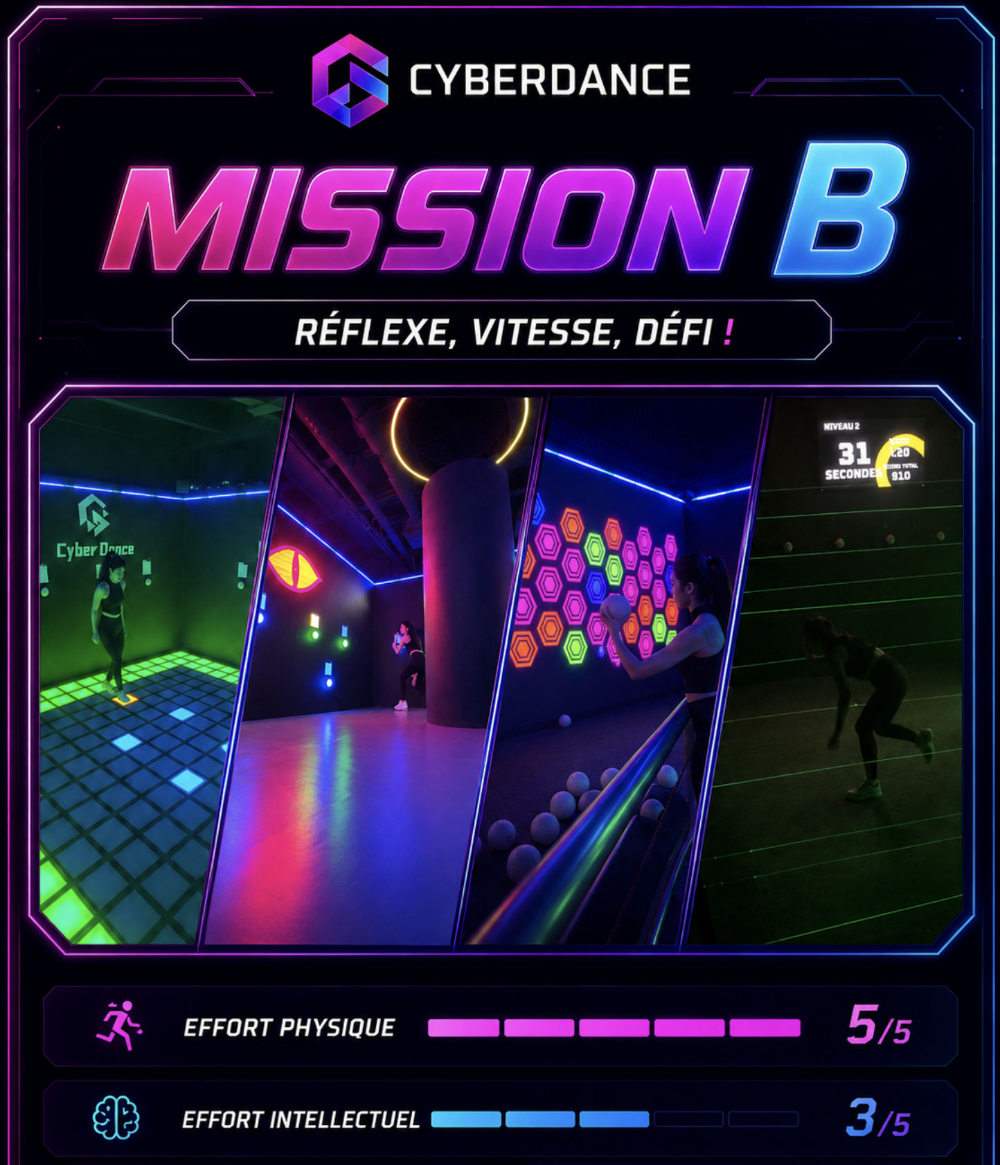 Mission B — Réflexe, vitesse, défi