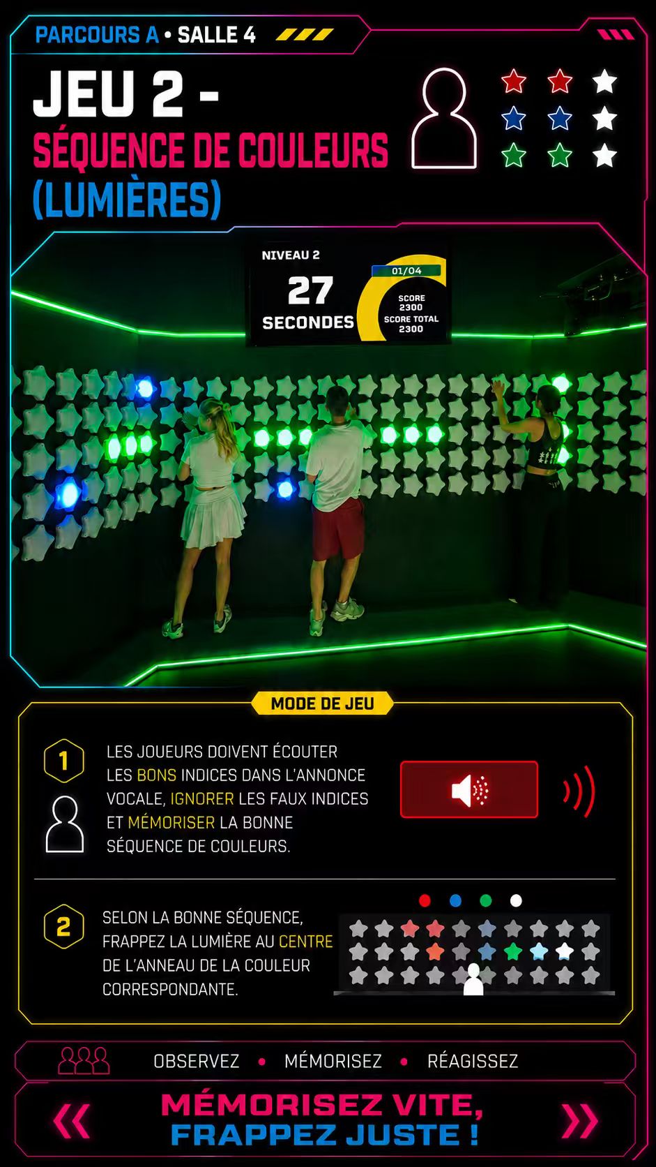 Jeu 2 - Séquence de couleurs