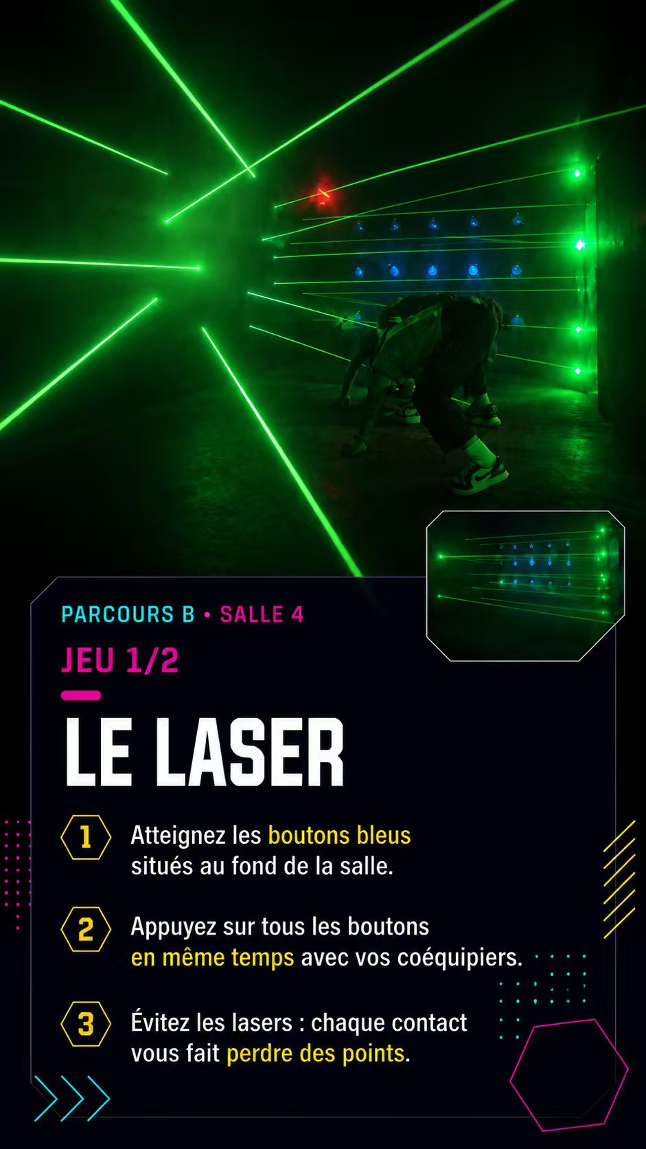 Jeu 1/2 - Le Laser